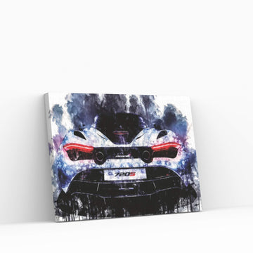 Car 2017 McLaren 720s Coupe Cars Watercolo Canvas Wall Art - Y Canvas