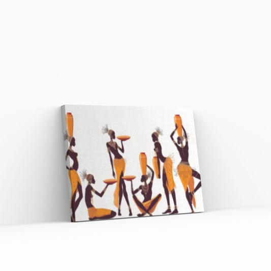 African Women Canvas Wall Art | Afro American Canvas Wall Art | African Women Colorful Abstract - Y Canvas