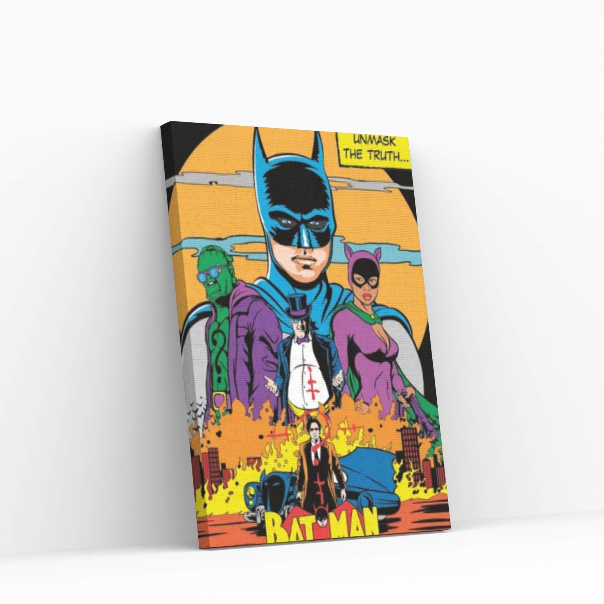 The Batman Classic Comics Poster Canvas Wall Art - Y Canvas