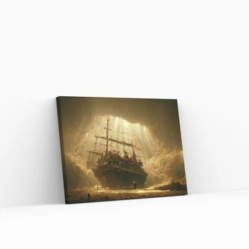 Ship Wars Wall Art,Pirate Ship Framed Canvas - Canvas Wall Art Luxury Decor for Room - Y Canvas