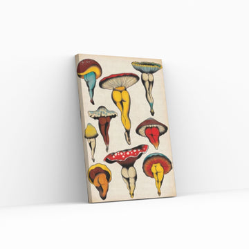 Mushroom Aesthetic Room Decor, Home Abstract Canvas Retro Picture - Y Canvas