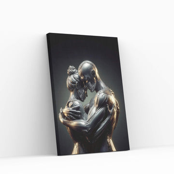 Metalic Love Couple Canvas Wall Art - Y Canvas