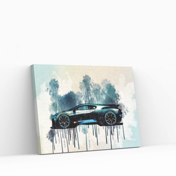 2019 Bugatti Divo Hypercar Side View Canvas Wall Art - Y Canvas