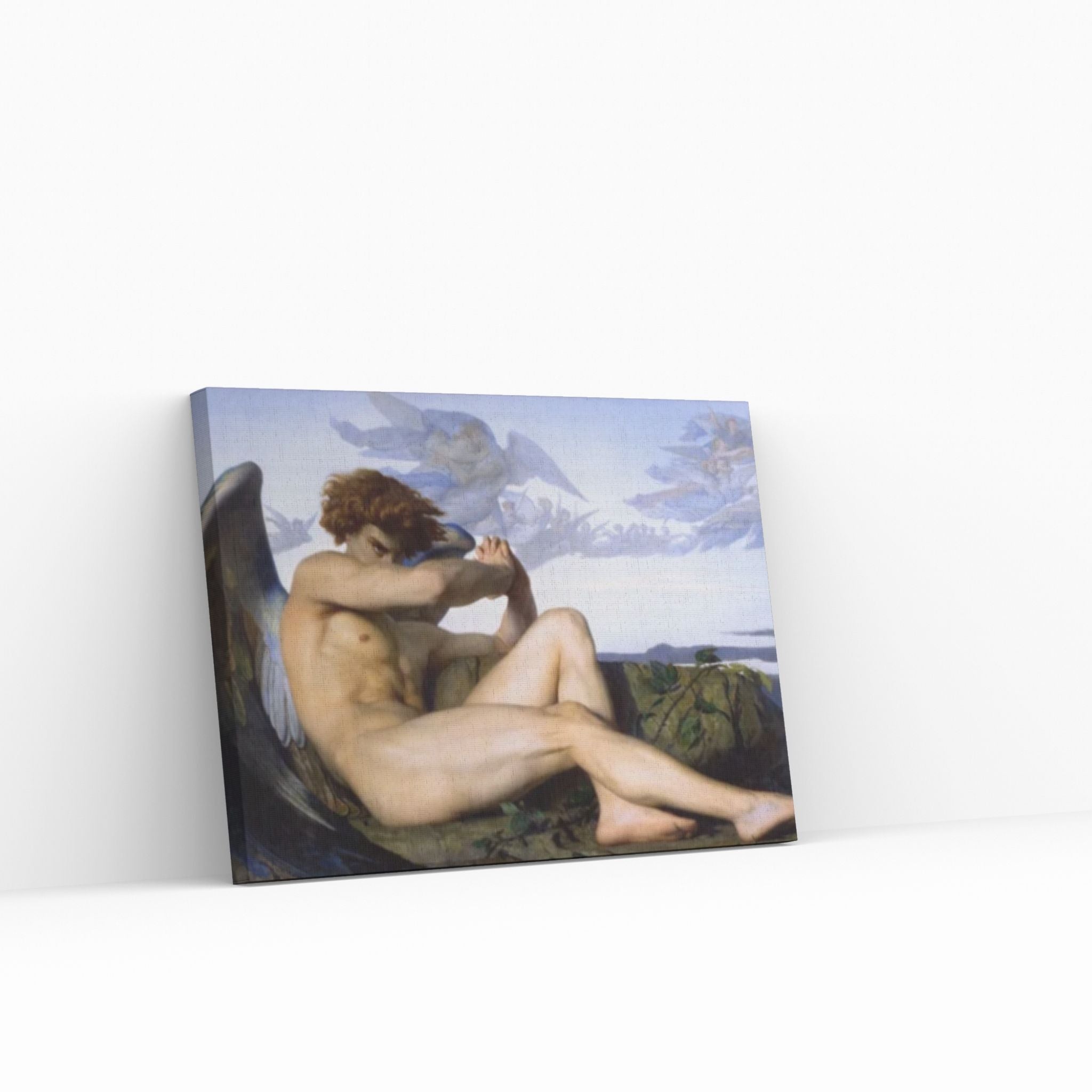 Alexandre Cabanel : Fallen Angel (1847) Canvas Wall Art Print Poster, Canvas Reproduction - Y Canvas