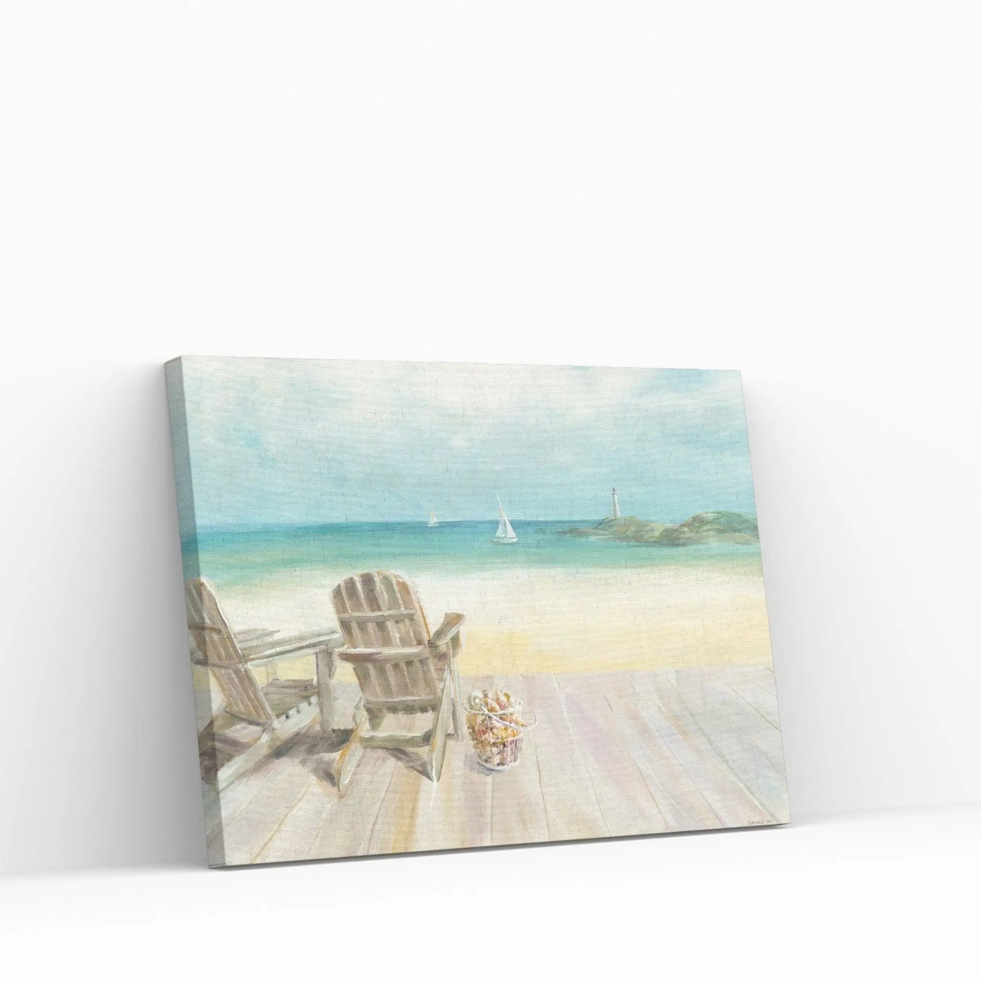 Seaside Morning No Window Canvas Wall Art - Y Canvas