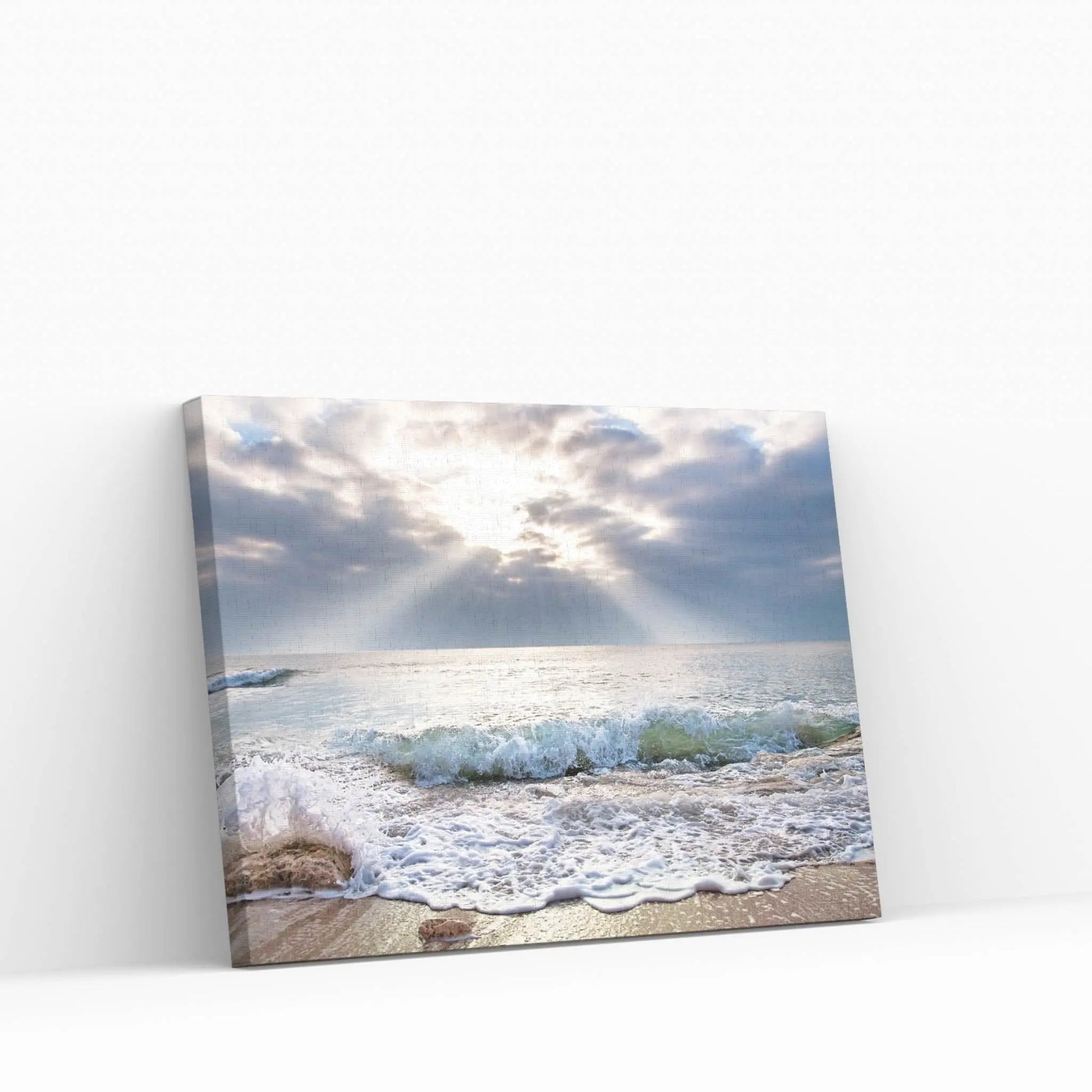 Aqua Blue Morning Canvas Wall Art - Y Canvas