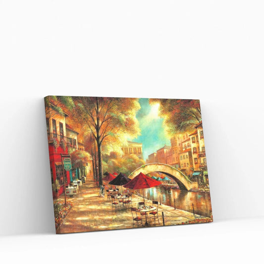 Riverwalk Charm Canvas Wall Art - Y Canvas