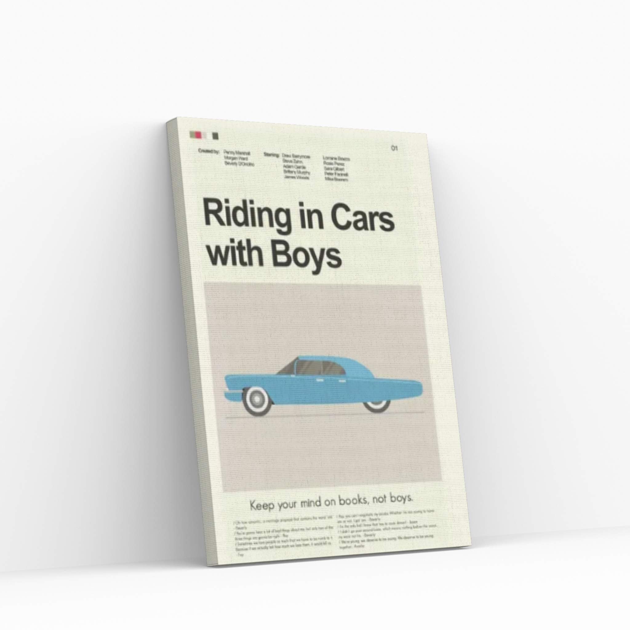 Riding In Cars With Boys Canvas Wall Art - Y Canvas