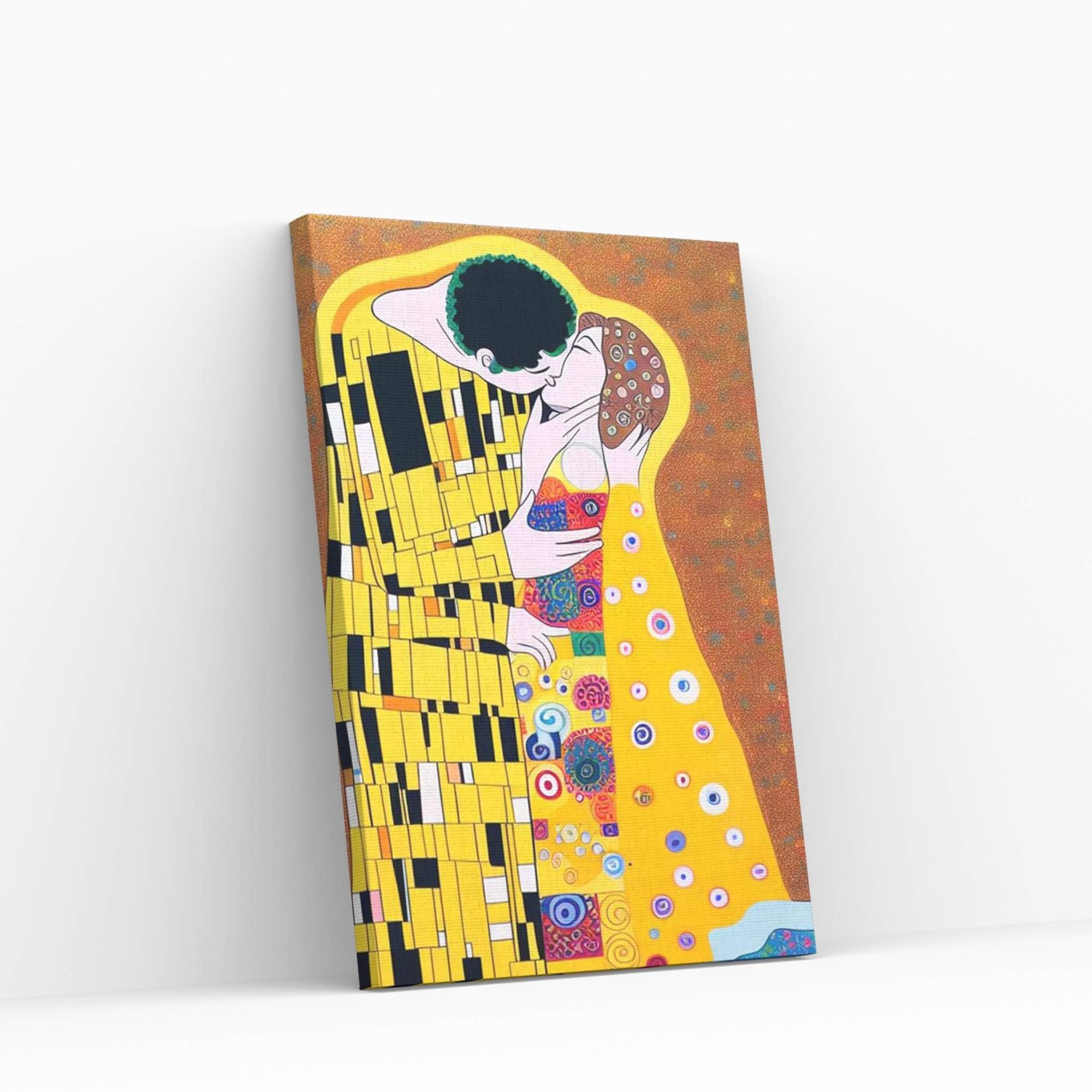 Gustav Klimt's The Kiss: Canvas Wall Art Reproduction Home Decor - Y Canvas