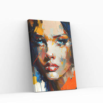 Abstract Modern Woman Portrait Canvas Wal Art - Y Canvas