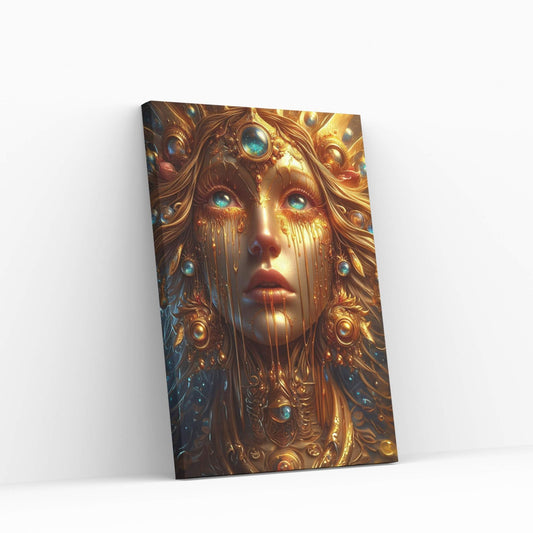 The Golden Tears Gustav Klimt Modern Abstract Reproduction Canvas Wall Art - Y Canvas