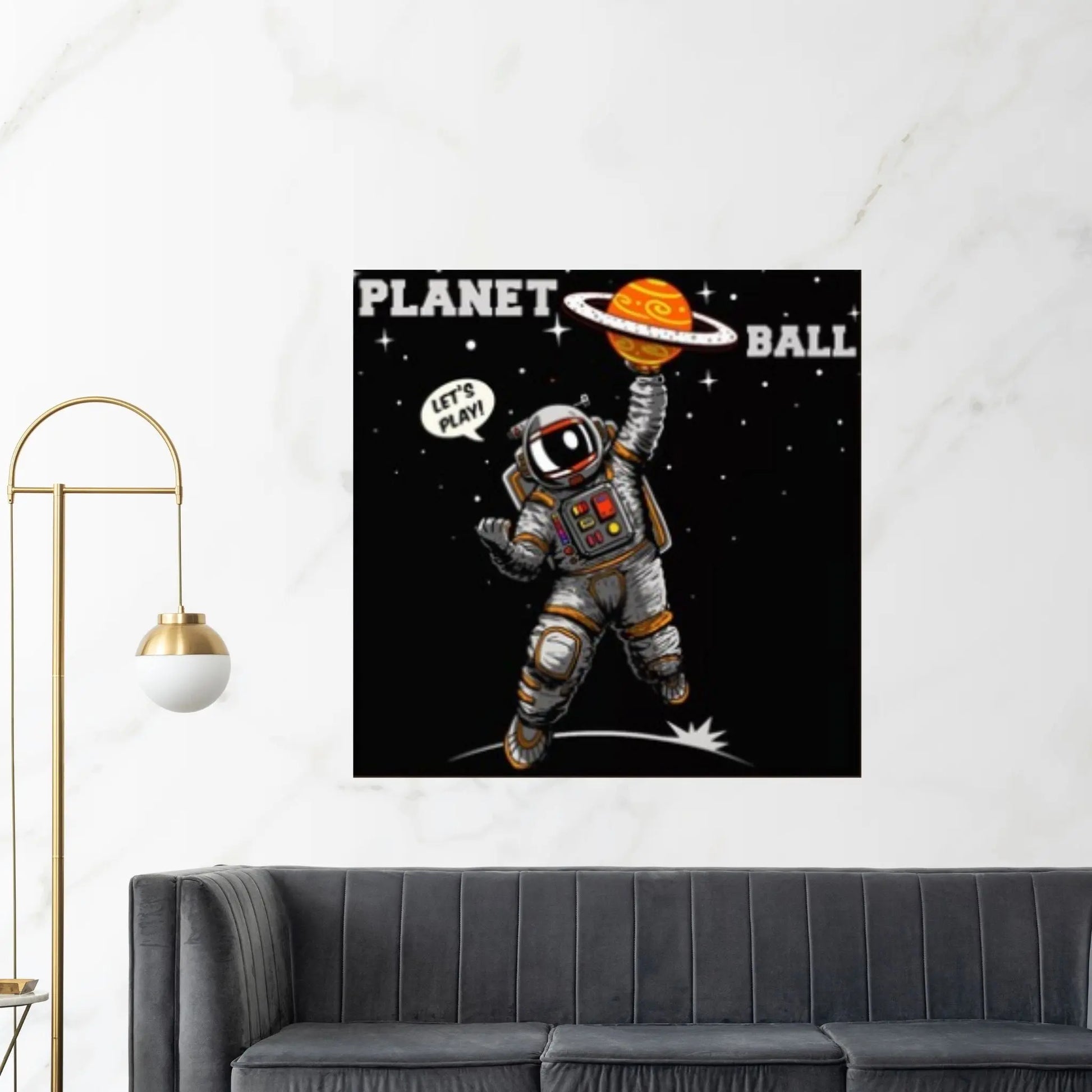 Basketball Astronaut Canvas Wall Art, Basketball Wall Art,Basketball Coach Gift, Sports Gift for Dad, Basketball Player Gift - Y Canvas