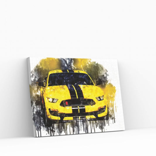 2017 Ford Mustang Shelby GT350 Sports Car Vehicle LXXXII Canvas Wall Art - Y Canvas