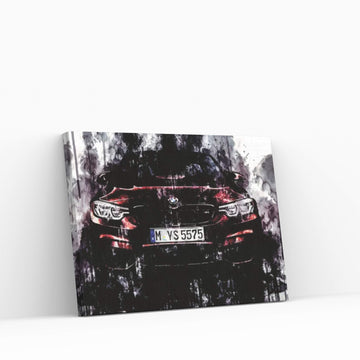 2018 BMW Series M4 Convertible Vehicle CCCLXXXVI Canvas Wall Art - Y Canvas