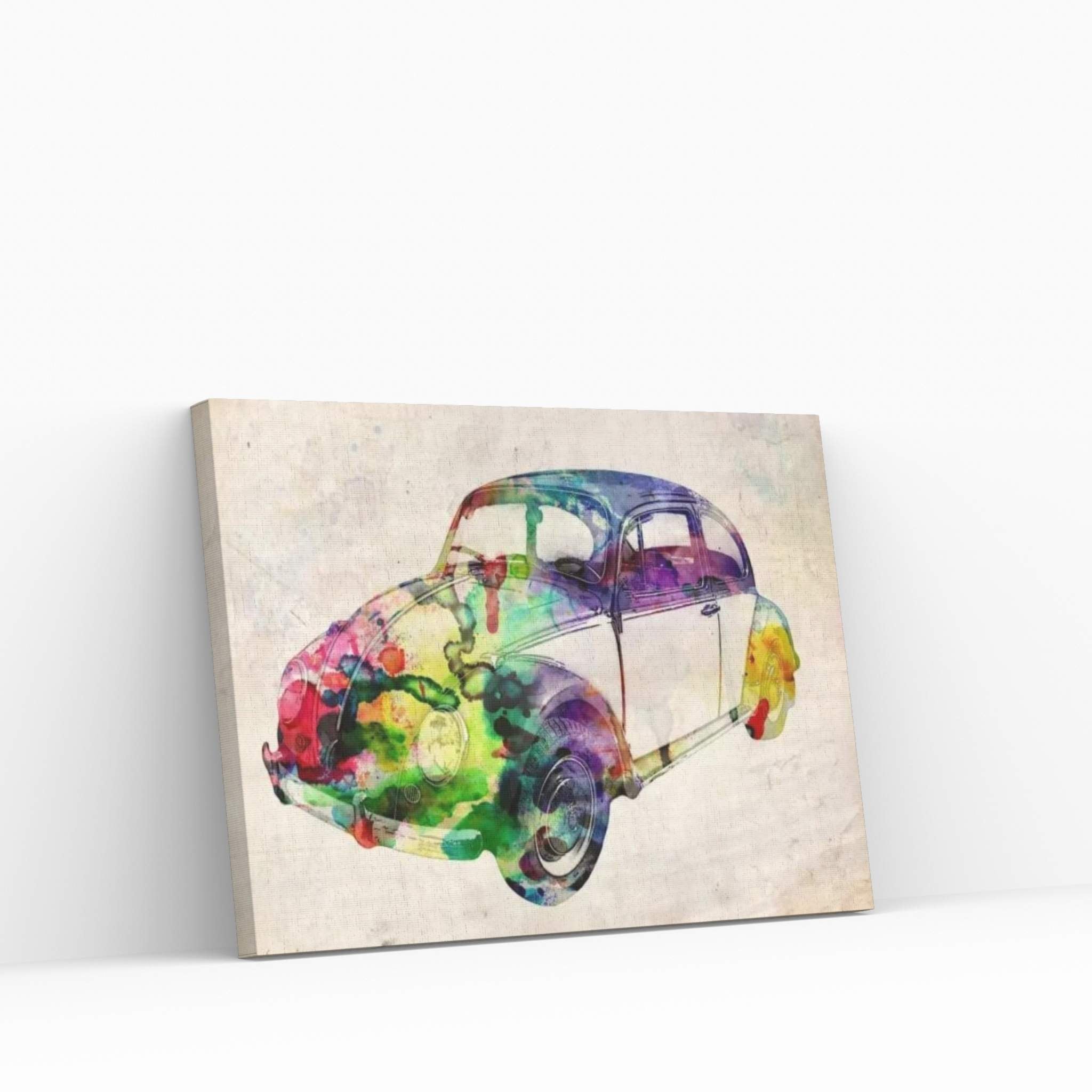 VW Beetle (Urban) Canvas Wall Art - Y Canvas