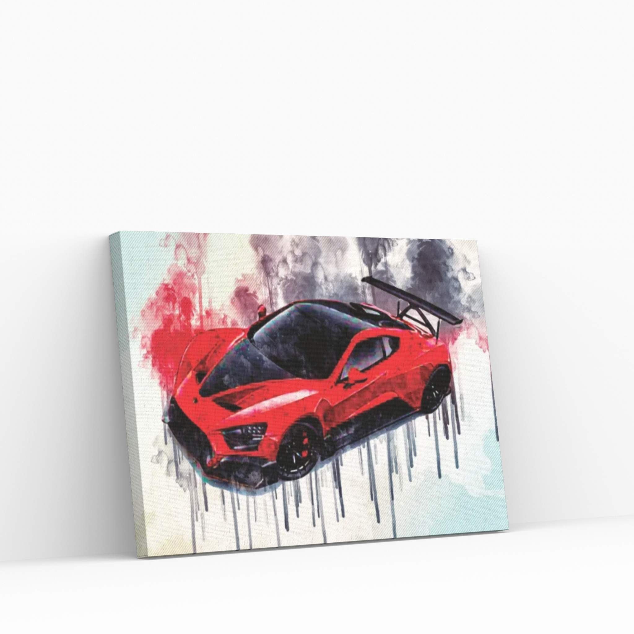 Zenvo Tsr-S 2019 Hypercar Top View Red Sports Racing Car New Red Canvas Wall Art - Y Canvas