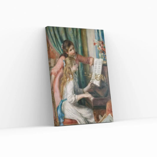 Two Young Girls at the Piano Pierre Auguste Renoir Wall Art Two Young Girls at the Piano Canvas - Y Canvas