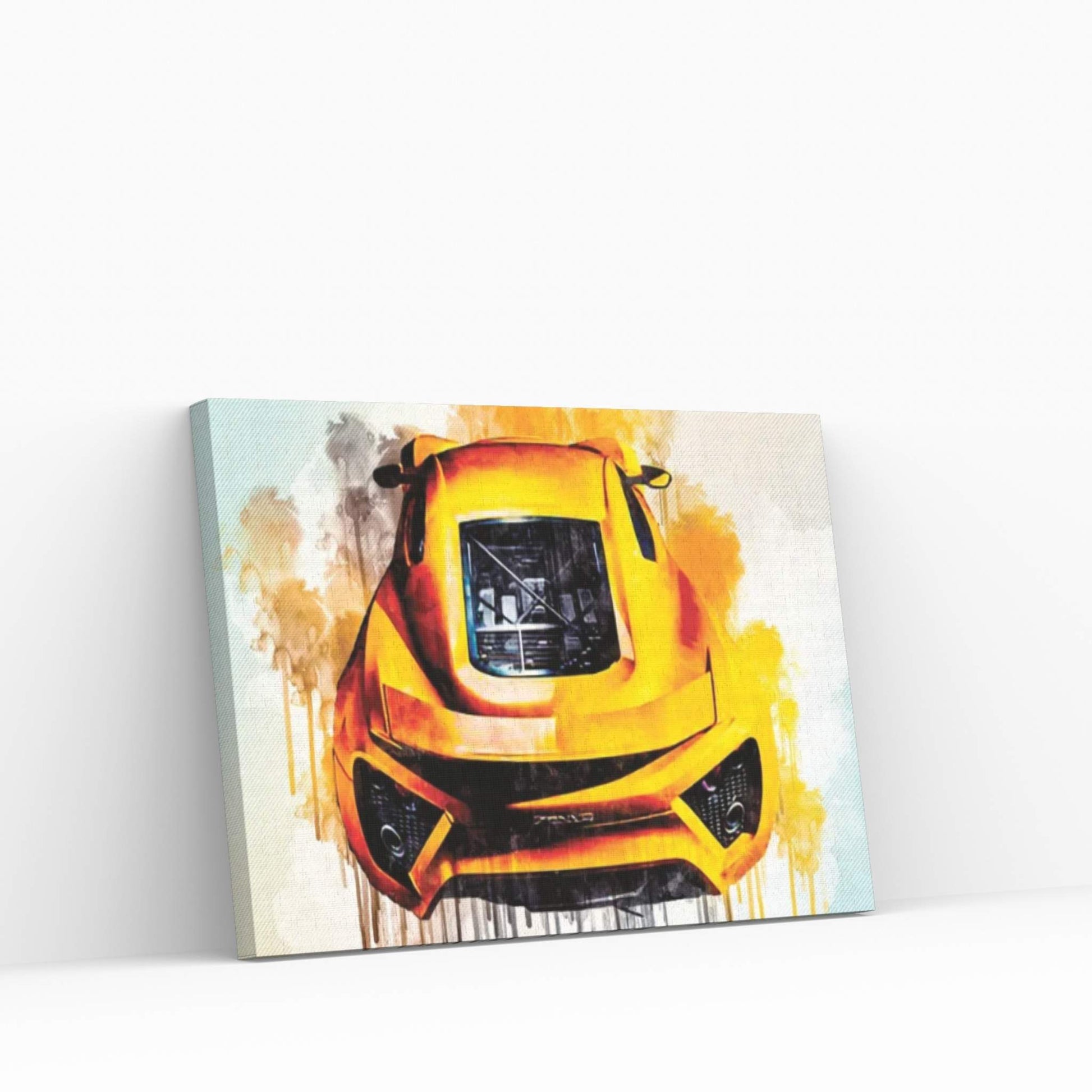 Zenvo St1 Danish Supercar Exterior Front View Yellow St1 Hypercar Canvas Wall Art - Y Canvas