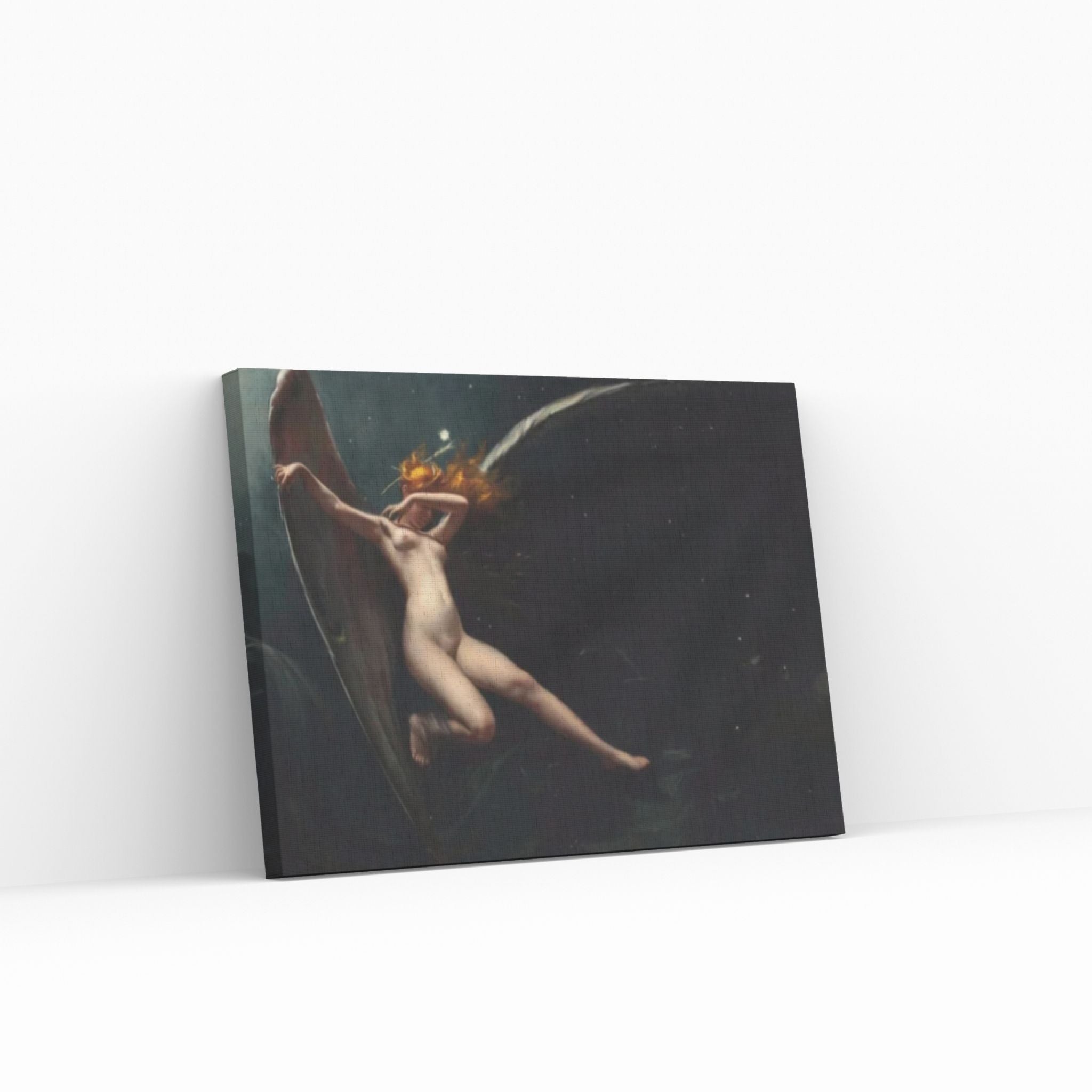 A Fairy Under Starry Skies - Luis Ricardo Falero Floating Frame Option - Y Canvas