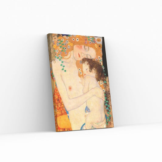 Mother And Child Art Canvas Poster By Gustav Klimt Art, Gustav Klimt Canvas - Y Canvas