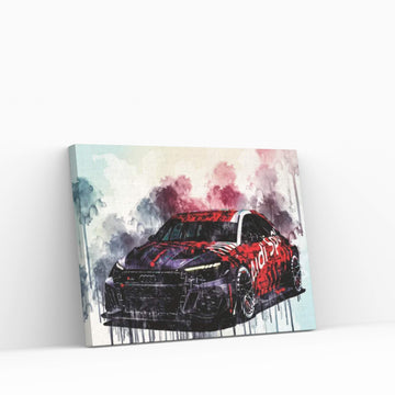 2021 Audi RS3 LMS Front View Canvas Wall Art - Y Canvas