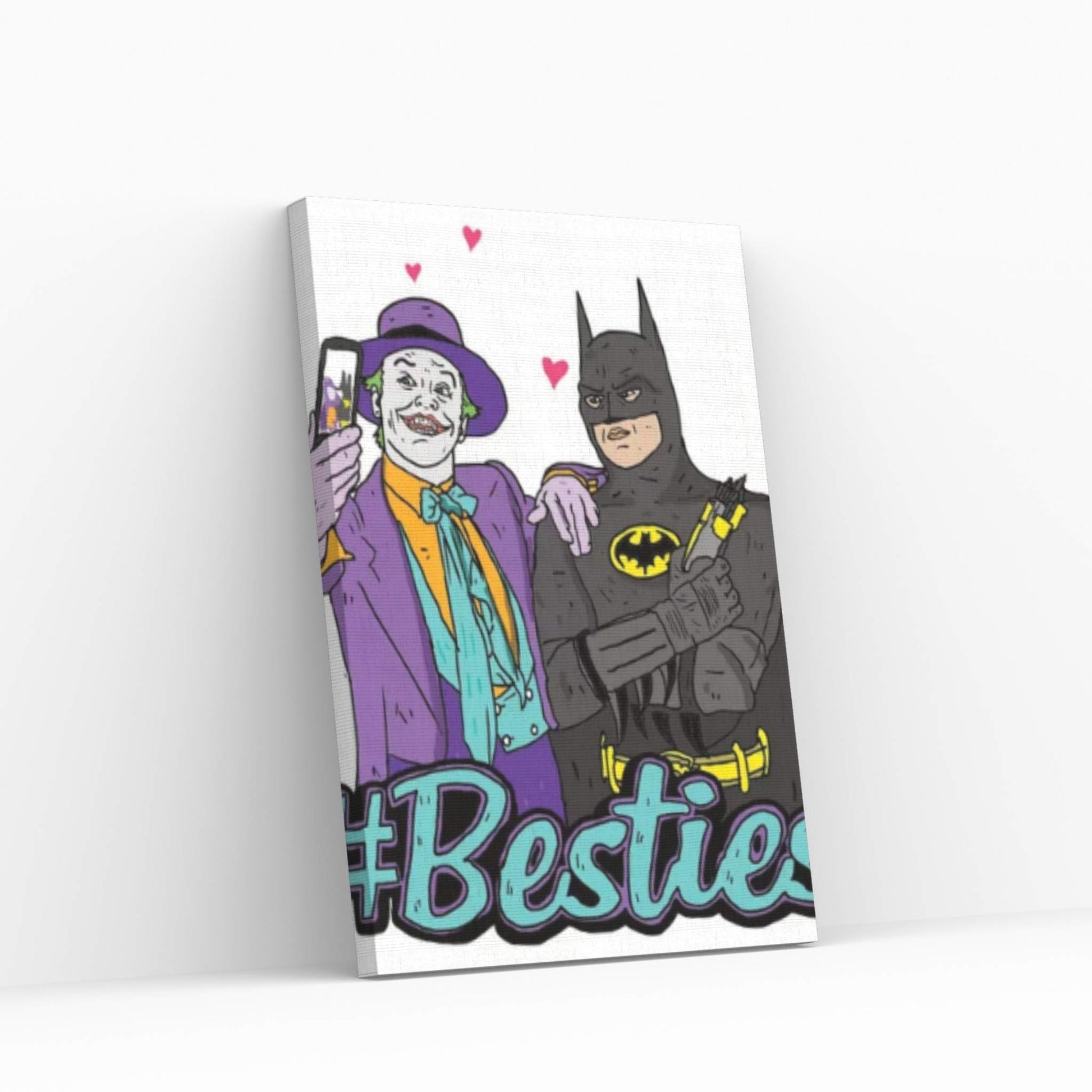 Joker & Batman Besties Canvas Wall Art - Y Canvas