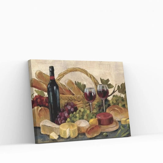 Tuscan Evening Wine Canvas Wall Art - Y Canvas