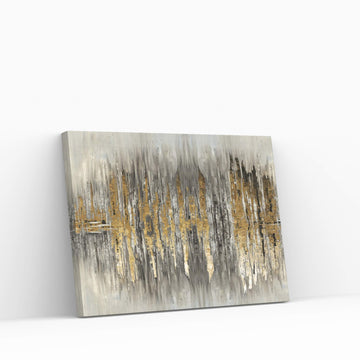 Modern Gold Abstract Wall Art Canvas - Y Canvas