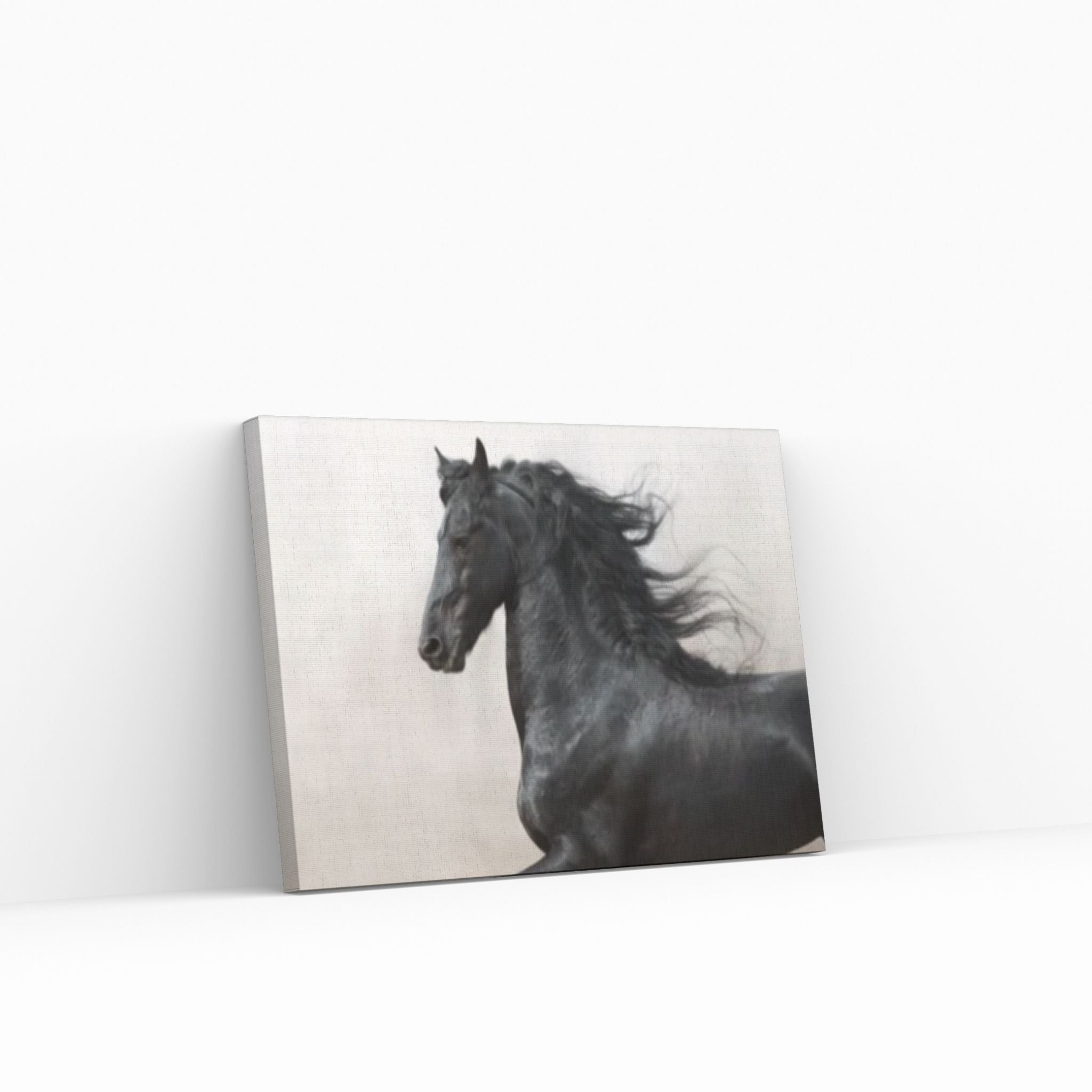 Black Horse Canvas Wall Art, Horse Print Animal Wall Art ,Horse Wall Art - Y Canvas