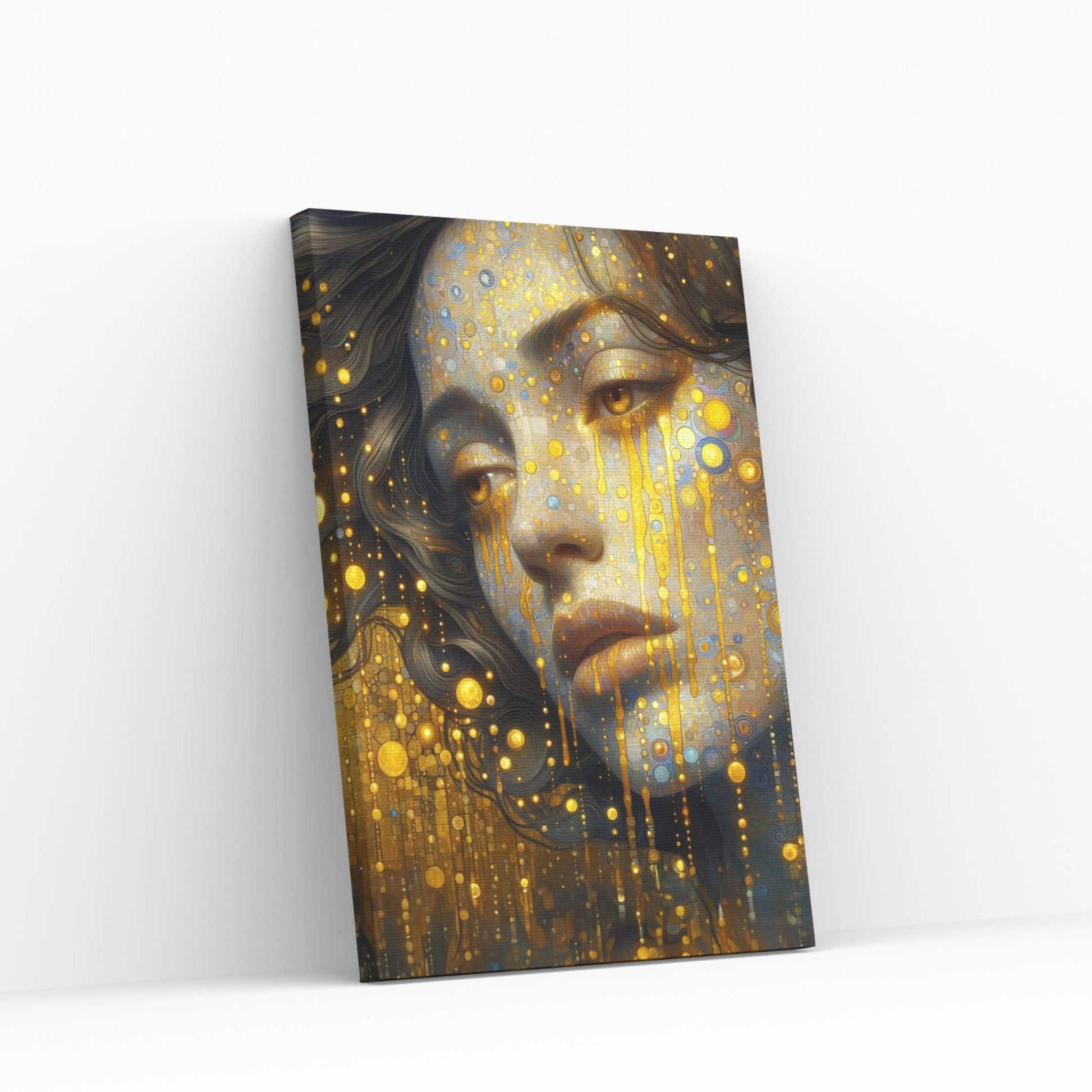 The Golden Tears Gustav Klimt Modern Abstract Reproduction Canvas Wall Art - Y Canvas