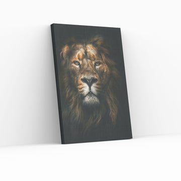 Animal Lion Canvas Wall Art, Creative Animal Modeling Wall Art - Y Canvas