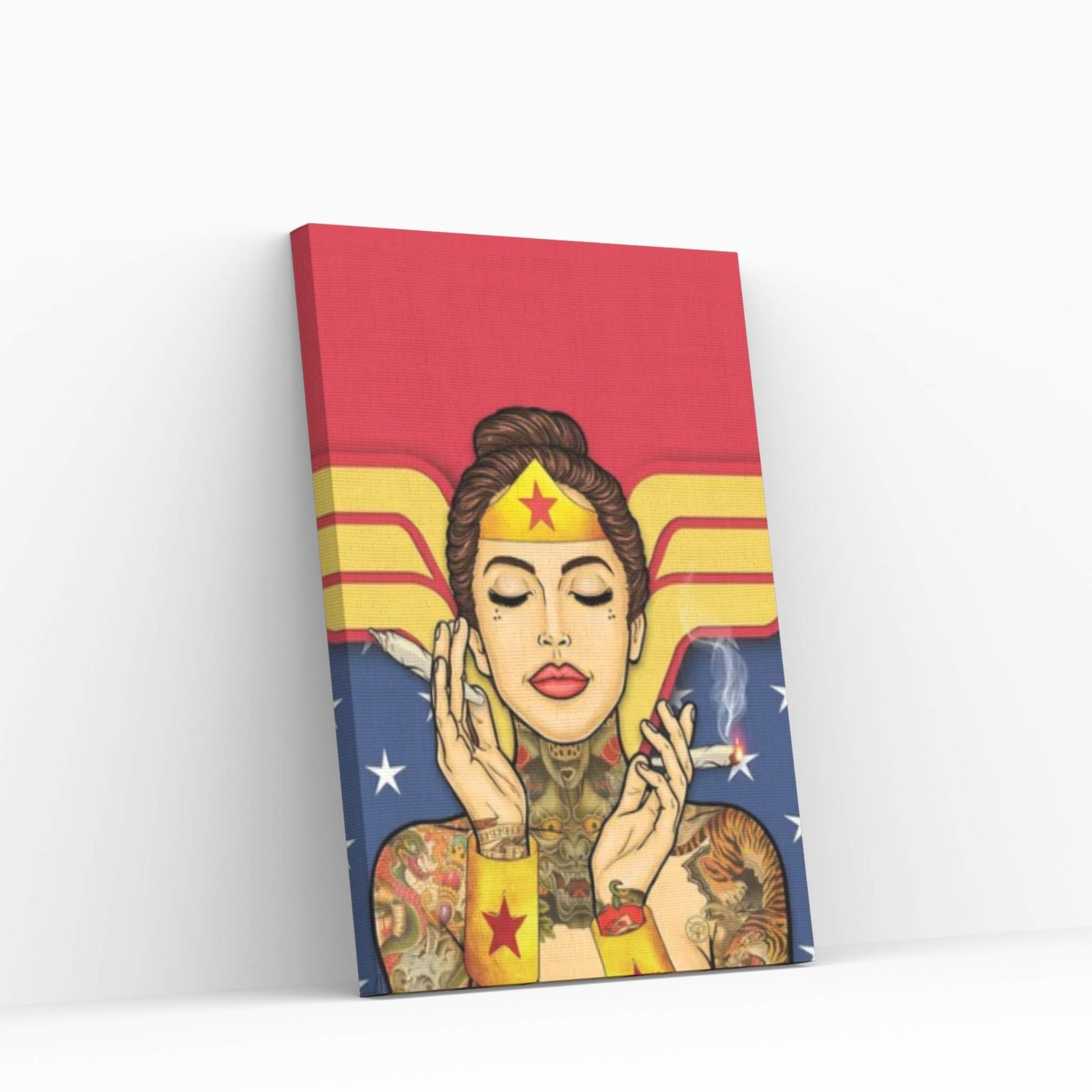 Wonder Woman Stoner Canvas Wall Art - Y Canvas