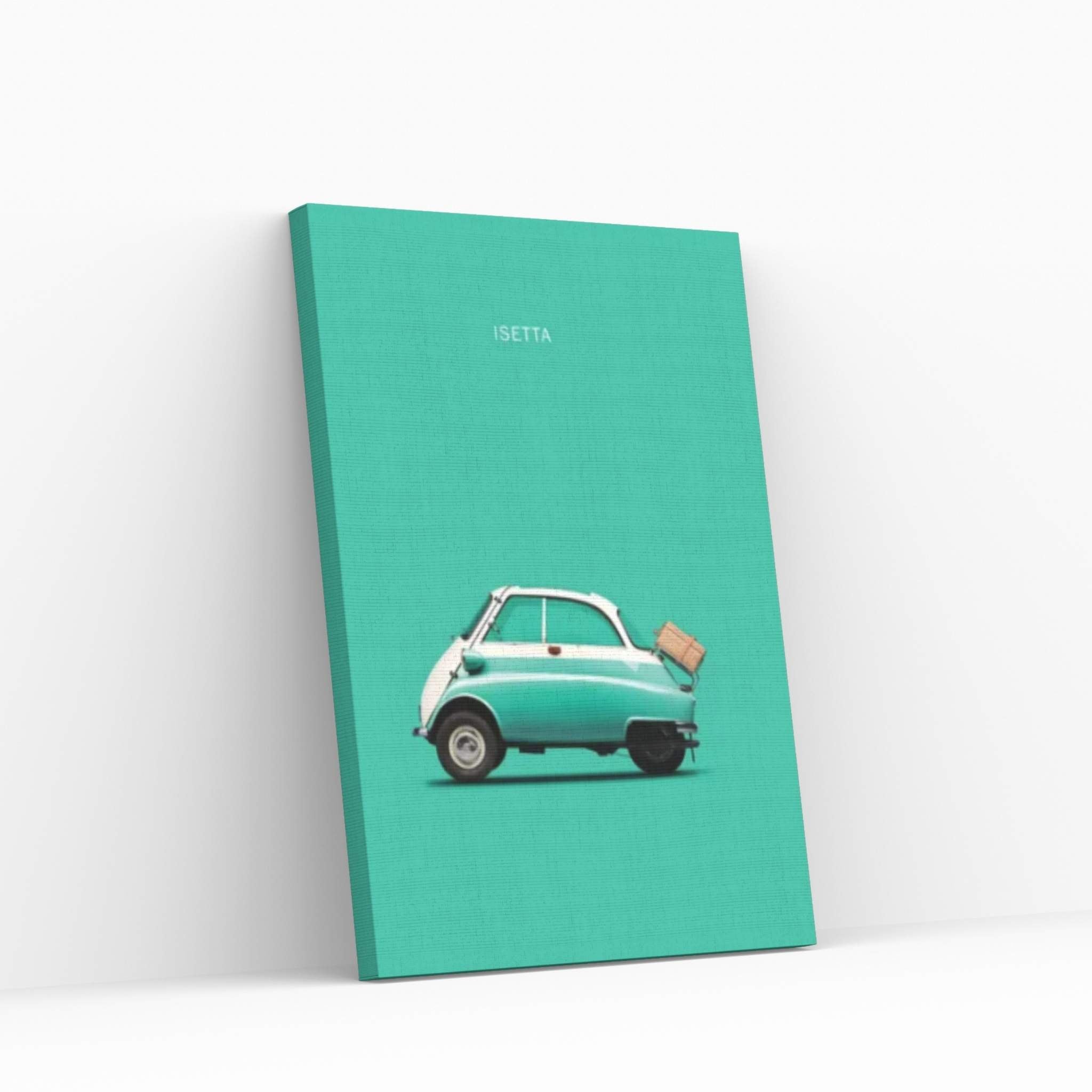 BMW Isetta 300 (Teal) Canvas Wall Art - Y Canvas