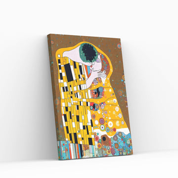 Gustav Klimt's The Kiss: Canvas Wall Art Reproduction Home Decor - Y Canvas