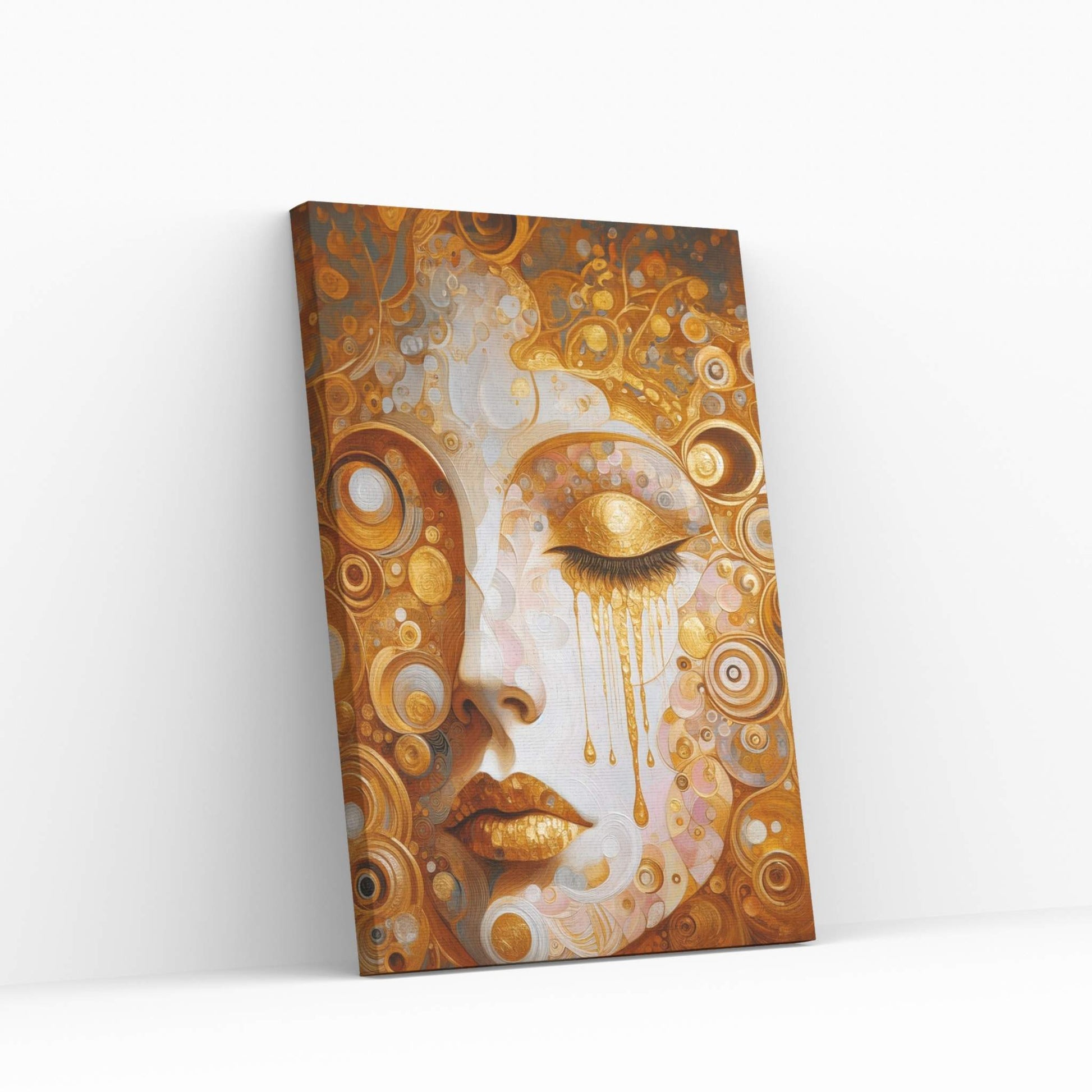 The Golden Tears Gustav Klimt Modern Abstract Reproduction Canvas Wall Art - Y Canvas