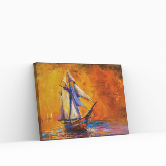 Seascape Wall Art Decor, Ship Ocean Painting, Ship Oil Painting, Ocean Decor, Sailing Ship Canvas Art - Y Canvas