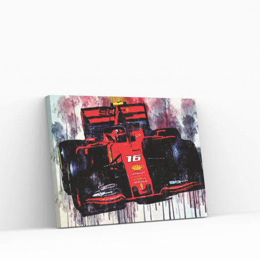 Charles Leclerc Close-Up Ferrari Sf90 Austrian Gp 2019 F1 Cars Canvas Wall Art - Y Canvas