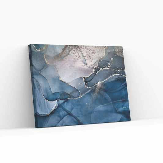 Blue Abstract Wall Art Abstract Painting, Abstract Marble Print Marble Abstract - Y Canvas