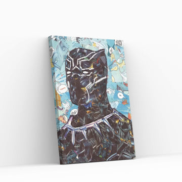 King T'Challa Black Panther Canvas Wall Art - Y Canvas