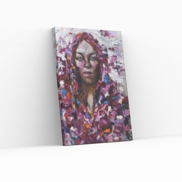 Black Woman Portrait, Afro Art, Colorful Wall Art,African Woman Makeup Wall Art - Y Canvas