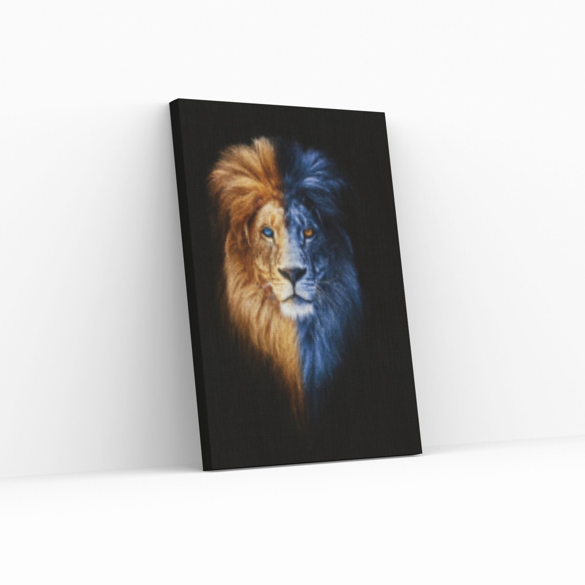 African Lion Canvas Wall Art, Lion wall art - Y Canvas