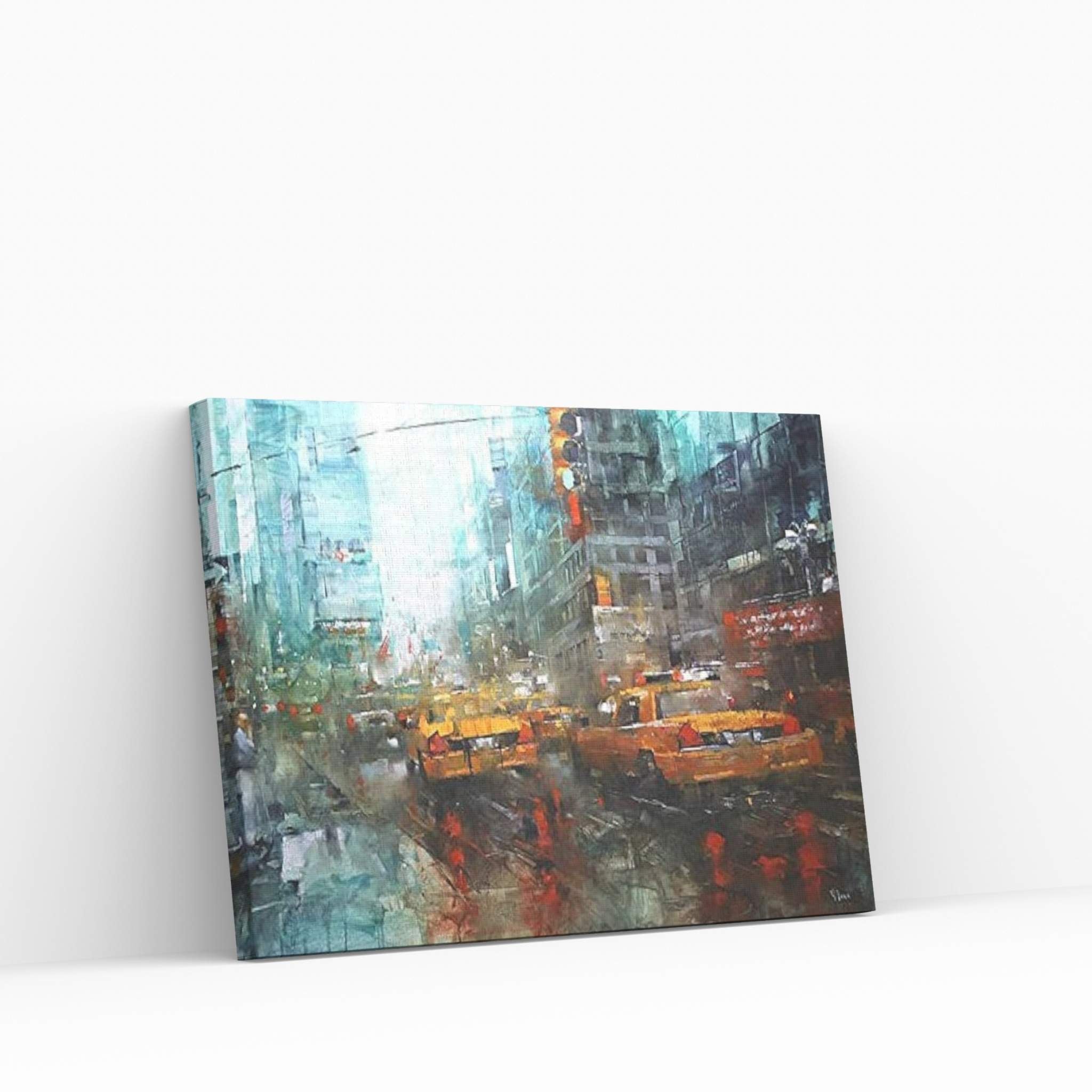 Times Square Reflections Canvas Wall Art - Y Canvas