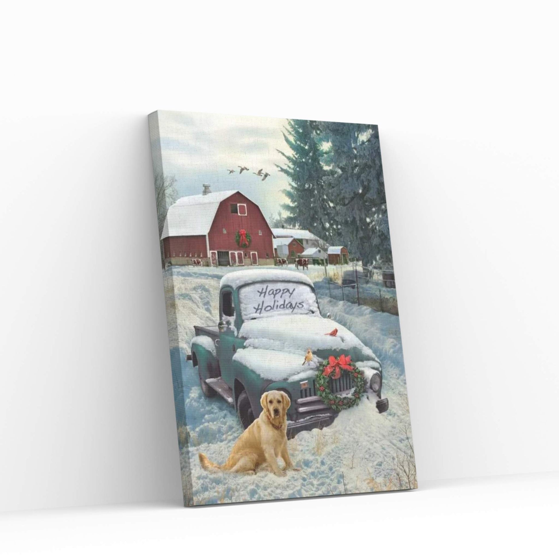 Holiday Truck Canvas Wall Art - Y Canvas