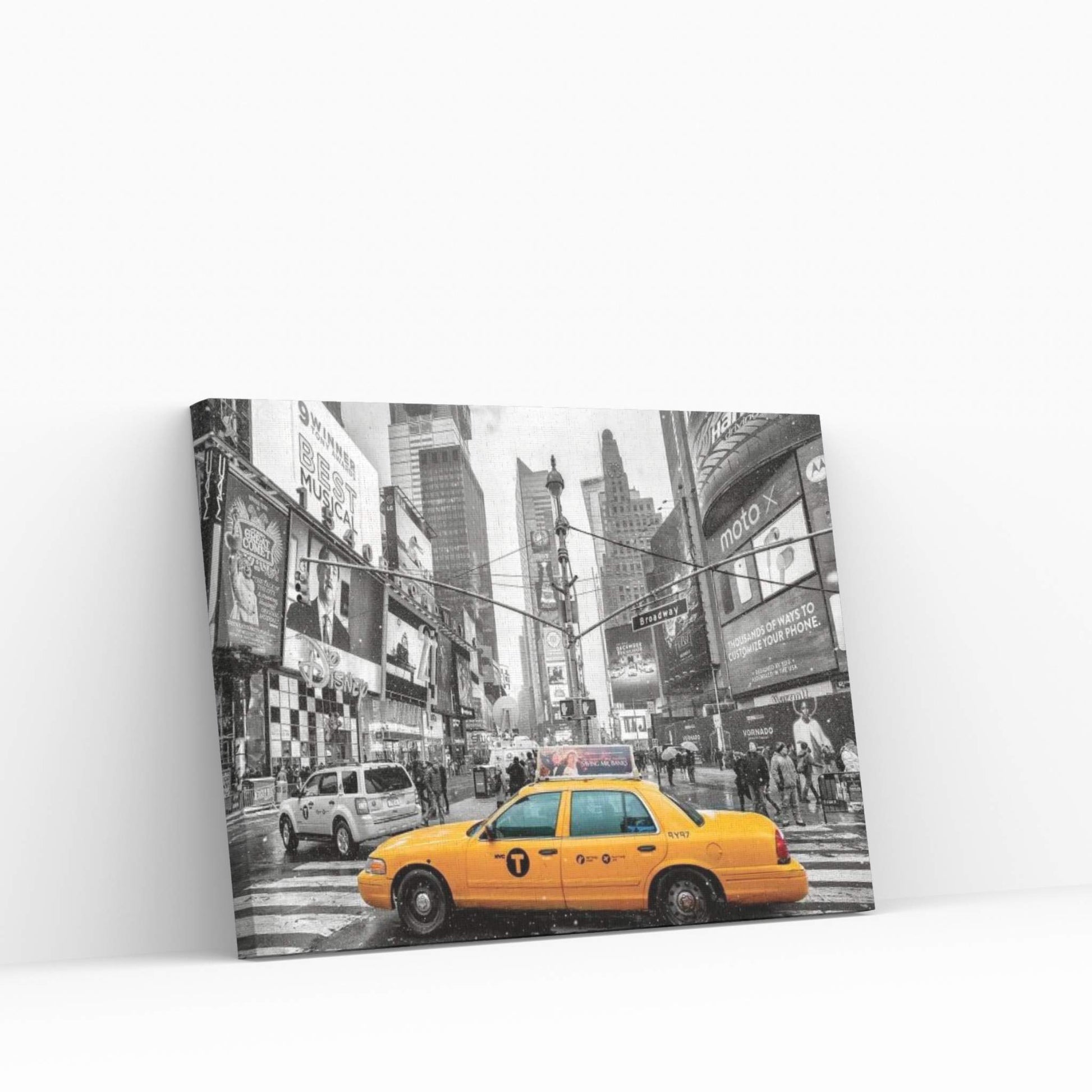 Times Square Yellow Cab I Canvas Wall Art - Y Canvas