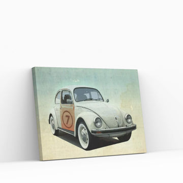 Number 7 VW Sedan Canvas Wall Art - Y Canvas