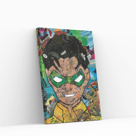 Robin Comic Collage Canvas Wall Art - Y Canvas