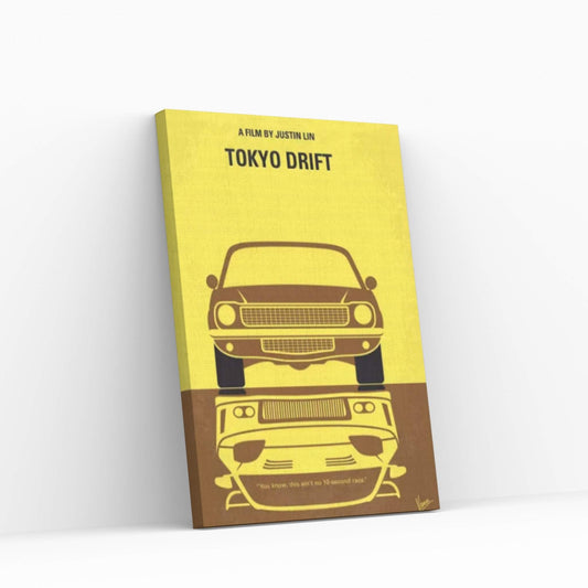 Tokyo Drift Minimal Movie Poster Canvas Wall Art - Y Canvas