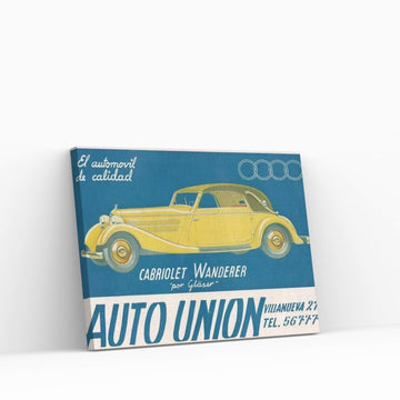 1930s Audi Magazine Advert Canvas Wall Art - Y Canvas