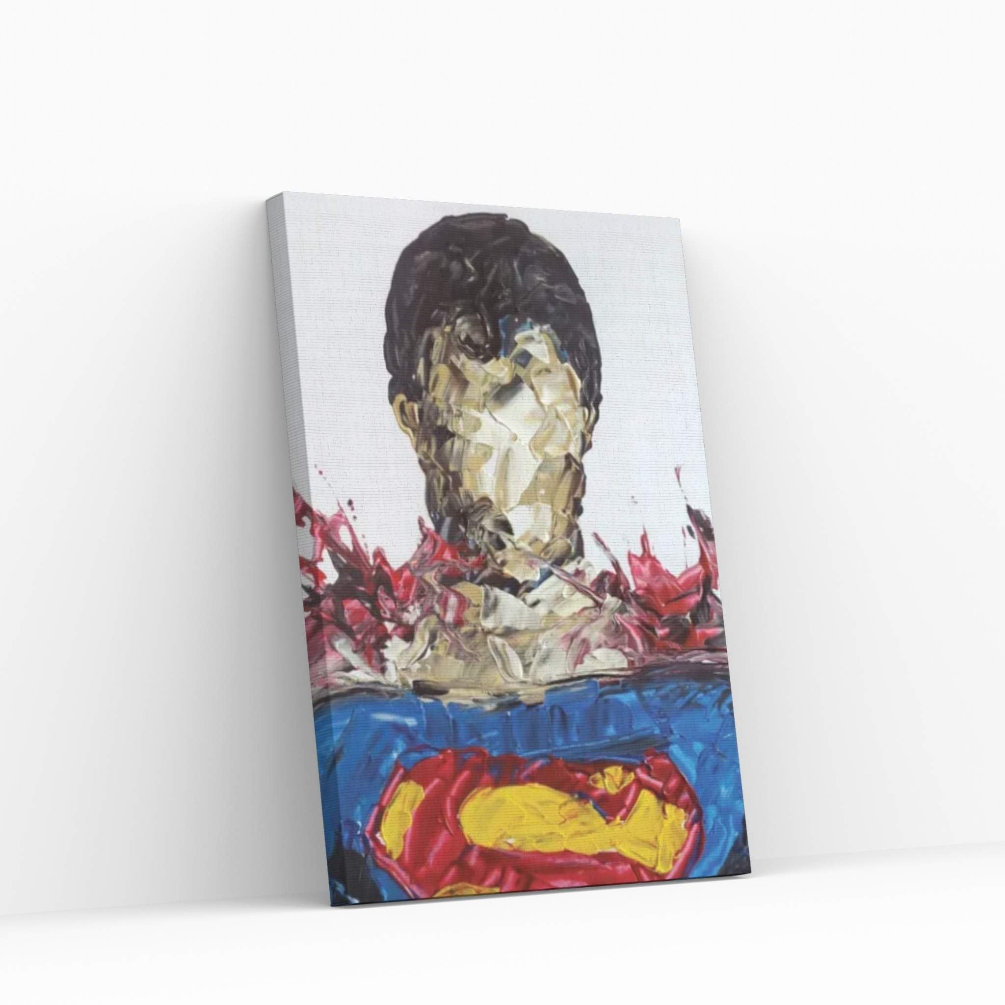 Superman Abstract Canvas Wall Art - Y Canvas