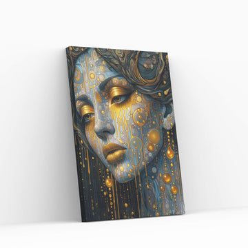 The Golden Tears Gustav Klimt Modern Abstract Reproduction Canvas Wall Art - Y Canvas